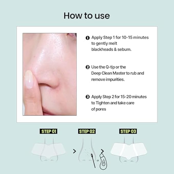 ilso NATURAL MILD CLEAR NOSE PATCH/BLACKHEAD REMOVER FOR NOSE/TARGETS PORES & PIMPLES/FACIAL SKIN CARE/DERMATOLOGIST APPROVED/KOREAN SKIN CARE TO ABSORB ACNE NOSE GUNK (5 PCS) - Image 4